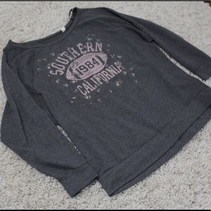 2/$15 Hollywood Trash | Gray Sweatshirt Oversized